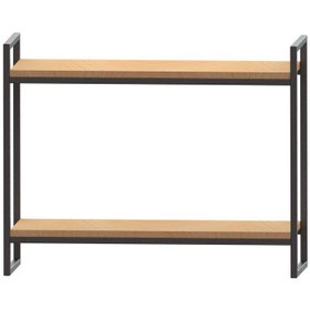 تصویر شلف دیواری چوب فلز مدل افرا Afraa wood metal wall shelf