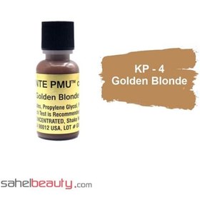 تصویر رنگ تاتو کی پی رنگ بلوند قهوه ای شماره Kp-4B Golden Brown 