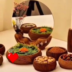 تصویر هفت سین طرح چوب شاپان خورده بدون آینه - رنگ های نود 