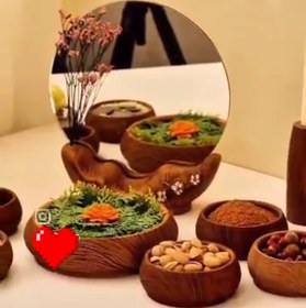 تصویر هفت سین طرح چوب شاپان خورده بدون آینه - رنگ های نود 