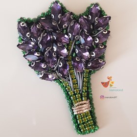 تصویر گلسینه دسته گل بنفش 