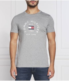 تصویر تیشرت مردانه تامی هیلفیگر اورجینال خاکستری Tommy Hilfiger MW0MW29495-TO 