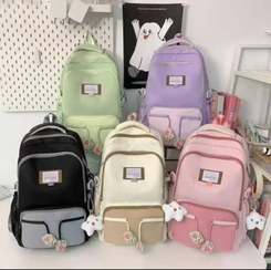 تصویر کیف مدرسه مدل کوله ای تاس و ستاره school bag