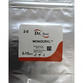 تصویر نخ امبدینگ مونوکریل دکتر بست Dr.Best MONOCRYL سایز 0-2 