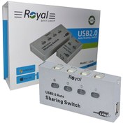 تصویر سوییچ پرینتر Royal 4UA USB Auto Sharing 4Port 