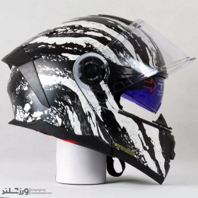 تصویر کلاه کاسکت رادین عینک دار فک متحرک سایز ۵۸-۶۲ کد ۱۹۴۶ 