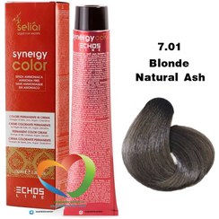 تصویر رنگ مو بدون آمونیاک سینرژی اچ اس لاین شماره 7.01 Hair color without ammonia Synergy HS Line No. 7.01