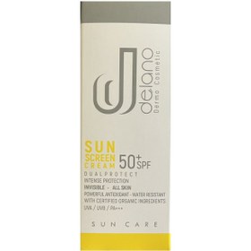 تصویر کرم ضد آفتاب بی رنگ دلانو (ِDelano) مناسب انواع پوست SPF 50 حجم 50 میلی لیتر ا Delano sunscreen Invisible for all skin types SPF 50 volume 50 ml Delano sunscreen Invisible for all skin types SPF 50 volume 50 ml