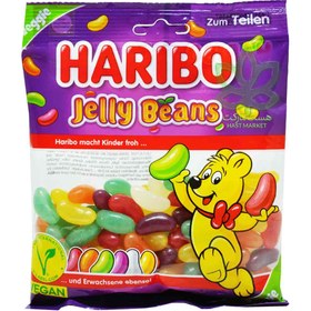 تصویر پاستیل هاریبو Haribo وگان جیلی بینز Jelly Beans وزن 160 گرم 