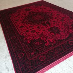 تصویر فرش ماشینی کاشان طرح هریس لاکی ۷۰۰ شانه تراکم ۲۵۵۰ زمینه. 