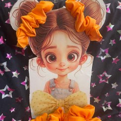 تصویر کش مو ساتن اسکرانچی نارنجی 