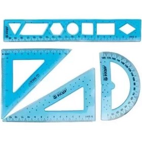 تصویر ست خط‌کش ژله‌ای آریا 