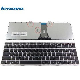تصویر کیبورد لپ تاپ لنوو مدل Ideapad 300 مشکی اینترکوچک بدون فریم ا Ideapad 300 Black Laptop Keyboard Ideapad 300 Black Laptop Keyboard