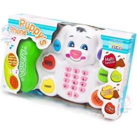 تصویر تلفن موزیکال سگ سفید 9909 