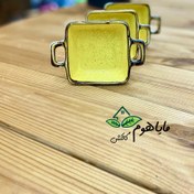 تصویر کاسه دنی هوم مربع دسته دار اورجینال - زرد 