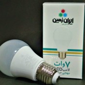 تصویر لامپ ال ای دی حبابی ۷ وات نور مهتابی ایران زمین 