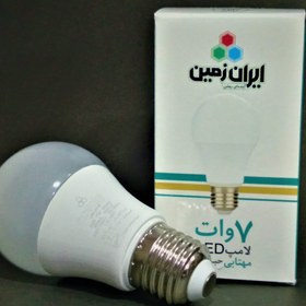 تصویر لامپ ال ای دی حبابی ۷ وات نور مهتابی ایران زمین 