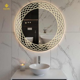 تصویر آینه بک لایت گرد 70 سندبلاست مدل 2041 