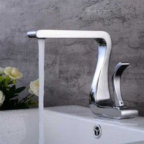 تصویر شیر روشویی مدل لوکس ایتالیایی - کروم 