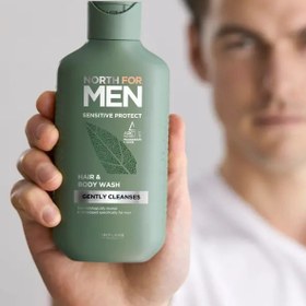 تصویر شامپو مو و بدن مردانه سنسیتیو پروتکت نورث فورمن North for Men Sensitive Protect Hair & Body Wash 