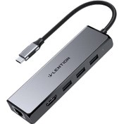 تصویر هاب 5 پورت USB-C لنشن LENTION CB-C25 