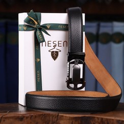 تصویر کمربند مردانه ریلی چرم طبیعی نسن - KR18 