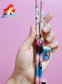 تصویر خرید ست مداد مشکی و پاک کن طرح السا و آنا(فروزن) frozen Frozen pencil