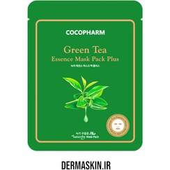 تصویر ماسک ورقه ای پلاس چایی سبز ۱۰۰% ساخت کره جنوبی برند COCOPHARM 