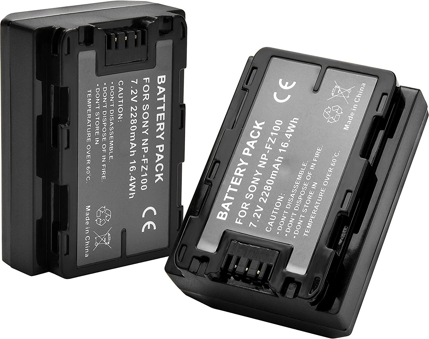 NP-FW50 Camera Battery Charger Set and 2-Pack 2250mAh Batteries for Sony  A6000, A6500, A6300, A7, A7II, A7RII, A7SII, A7S, A7R, A7R2, ZV-E10 Battery  