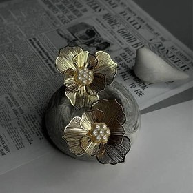 تصویر گوشواره گل و مروارید 