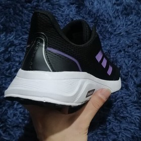 تصویر کتونی مردانه آدیداس کلود فوم مشکی بنفش اسپرت(ارسال رایگان) adidas cloudfoam 