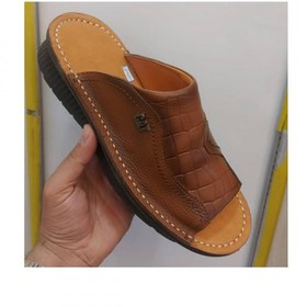 تصویر صندل طبی مردانه چرم طبیعی مدل کلارک عسلی 