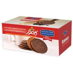 تصویر بیسکویت روکش شکلات بدون قند200گرم کامور Kamvar sugar-free chocolate coated biscuit 200g