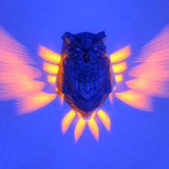 تصویر چراغ خواب مدل RGB طرح جغد 