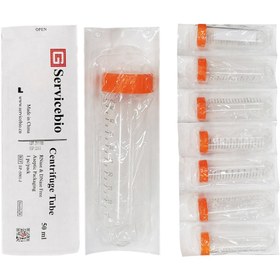 تصویر لوله فالکون ۵۰ میلی لیتر استریل ۲۵ عددی (Free from RNase&DNase) 50 mL Centrifuge Tube, Individual Packing, Sterile DNase& RNase Free EP-5001-J