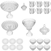 تصویر سرویس پذیرایی ٢٥ پارچه ساکورا مدل می جی | بی رنگ شفاف 