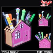 تصویر جاقلمی چوبی طرح کلبه 