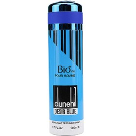 تصویر اسپری بدن مردانه مدل Dunehil Desir Blue حجم 200 میلی لیتر بیو استار Bio Star Dunehil Desir Blue Deodorant Spray For Men 200ml