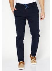 تصویر شلوار ساده مردانه با فیت معمولی، آبی برند Michael kors Men Regular Fit Solid Basic Pants, Blue