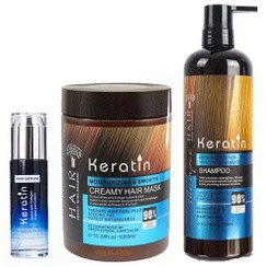 تصویر پک شامپو، ماسک و سرم کراتین Keratin مدل Hair 