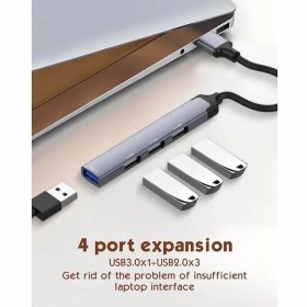 تصویر هاب 4 پورت USB-C الدینیو مدل DS-34C 