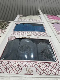 تصویر ست کامل حوله تن پوش طرح Elaroz Elaroz box towel