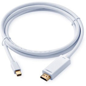 تصویر کابل تبدیل Mini Display به HDMI یوگرین مدل 20849 UGREEN Mini DP to HDMI Cable White Support 4K