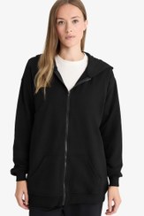 تصویر هودی زنانه مشکی دفکتو 