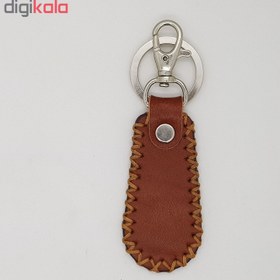 تصویر جا کلیدی چرمی کد JK-98 - قهوه ای روشن 