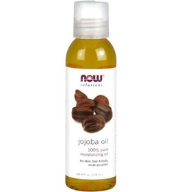 تصویر روغن مرطوب‌کننده خالص جوجوبا ۱۱۸ میلی‌لیتر برند now foods Pure Jojoba Moisturizing Oil 118ml