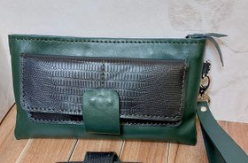 تصویر کیف دستی زنانه چرم طبیعی گاوی کاملا دست دوز با بند دستی محکم Natural leather women's handbag