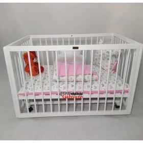 تصویر گهواره چوبی برقی دیانا سایز 120 در 80 سانت 