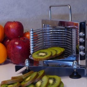 تصویر اسلایسر کشویی میوهای سفت و نرم - ۲۰۰کیلو در ساعت / بدون پرتی و گرفتن آب میوه 