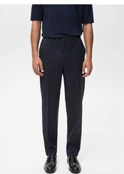 تصویر شلوار مردانه کت و پشمی اورجینال MANGO Man 